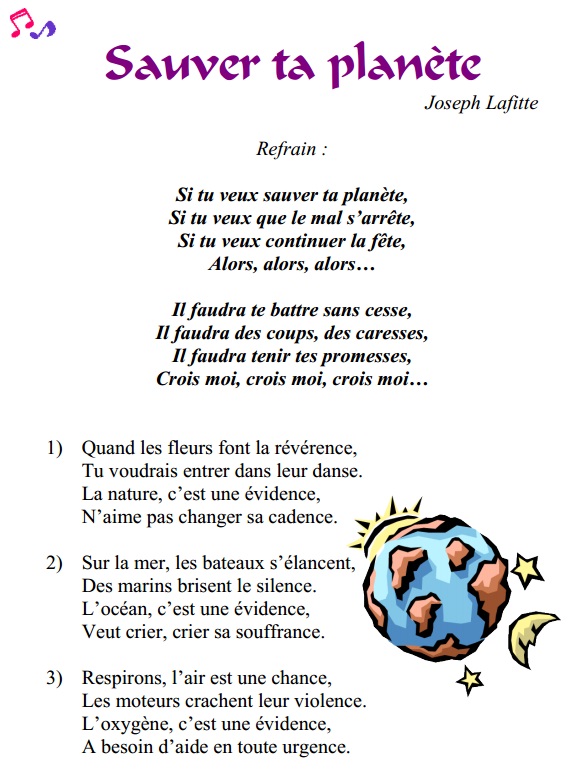 Sauver ta planète École Frédéric JOLIOTCURIE, 78260 Achères